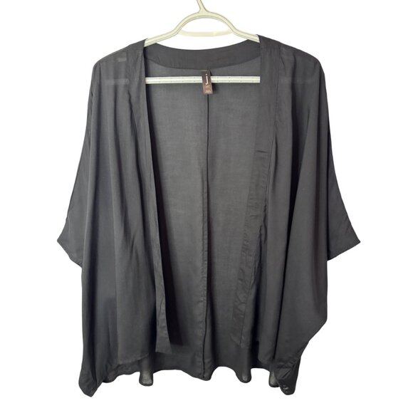 Jess black sheer kimono-style top size M - Picture 1 of 4